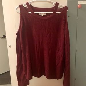 Pink Republic Double Cold Shoulder Sweater